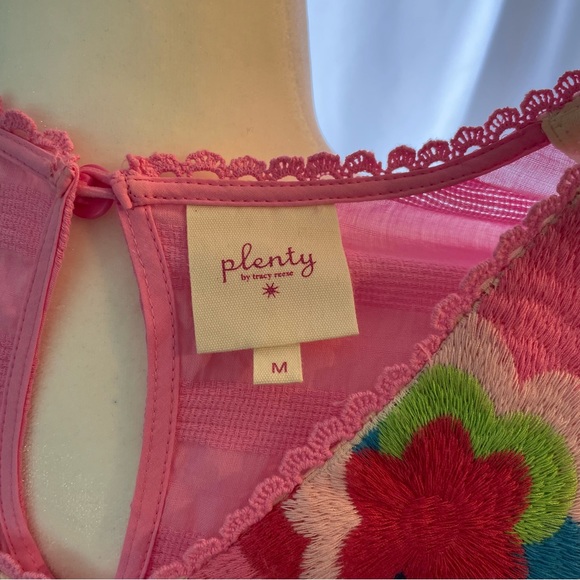Anthropologie - Plenty by Tracy Reese Embroidered Babydoll Blouse - Size M - Picture 7 of 9